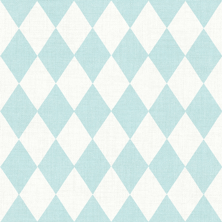 Losangos Azul Turquesa - Look Vintage - Harlequin