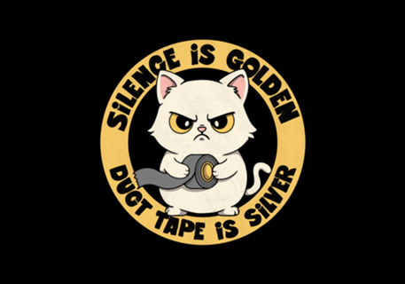 Silence is Golden. Duct tape is silver