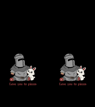 Love you to Pieces Knight and Bunny