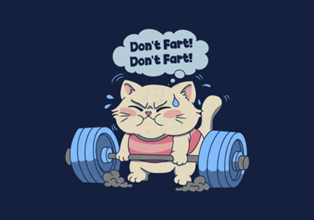 Don't Fart Gym Cat
