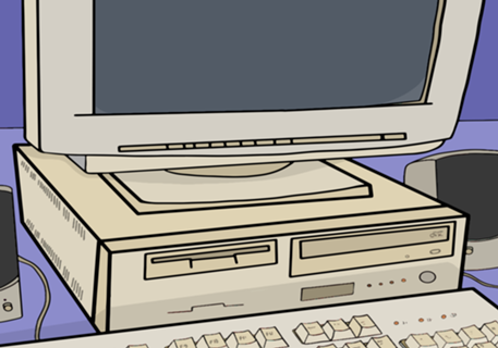 Retro Computer Desktop Setup