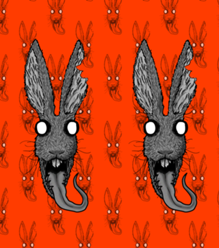 Coelho de terror (laranja)