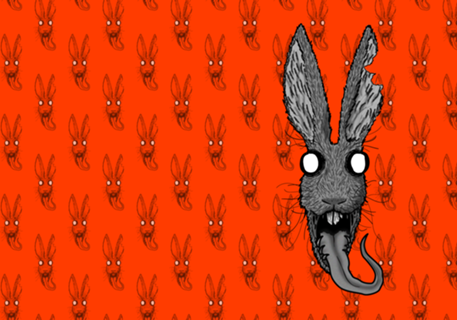 Coelho de terror (laranja)