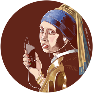 Moça com fones de ouvido by Zandré