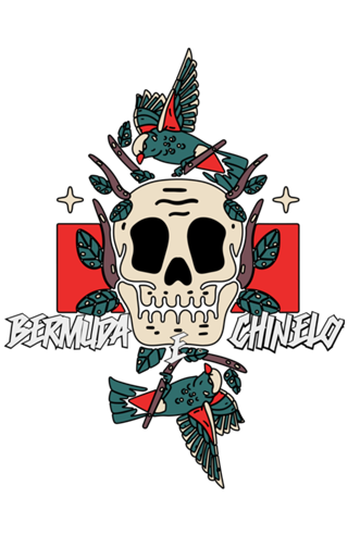 BERMUDA E CHINELO SKULL