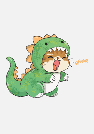 Gatinho Dinossauro