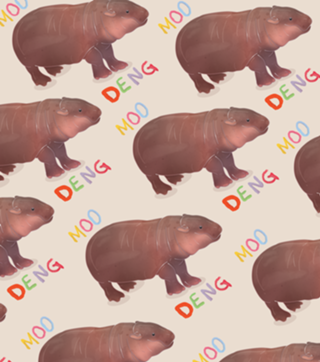 Moo deng (fan art)