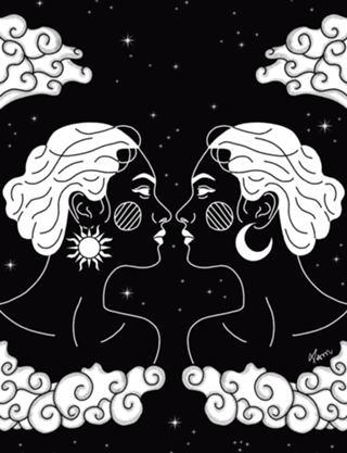 Dualidade (dia e noite) - versão preta e branca