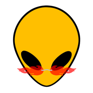 Alien colorido com óculos individual #9