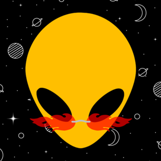 Alien colorido com óculos individual #9