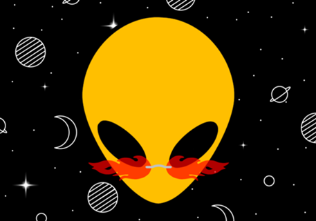 Alien colorido com óculos individual #9