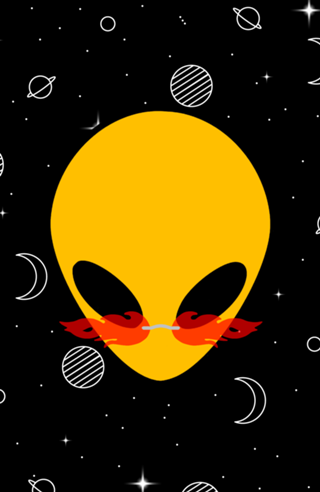 Alien colorido com óculos individual #9