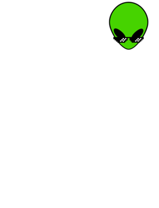 Alien com óculos individual #1