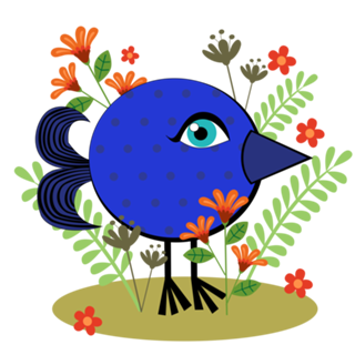 Passarinho floral