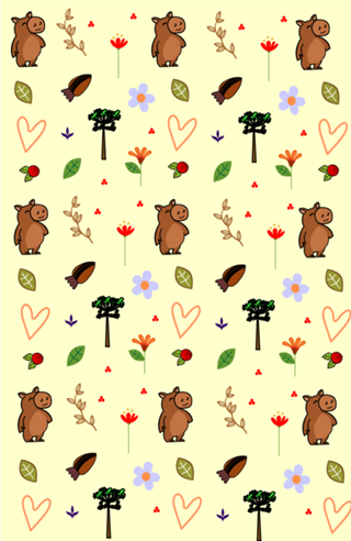 Estampa Capivara