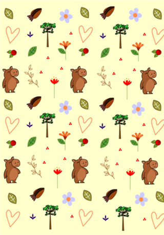 Estampa Capivara