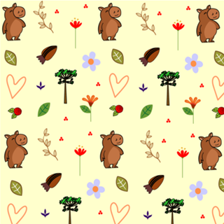 Estampa Capivara