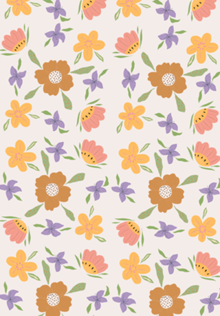 Papel presente flores
