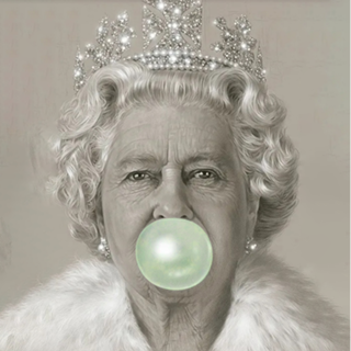 Rainha Elizabeth Chiclete Verde