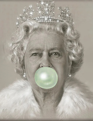 Rainha Elizabeth Chiclete Verde