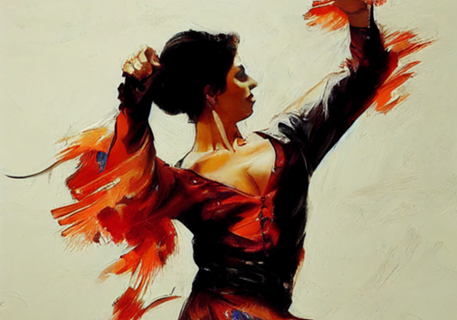 Bailaora con castañuelas