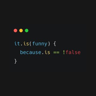 It is !false
