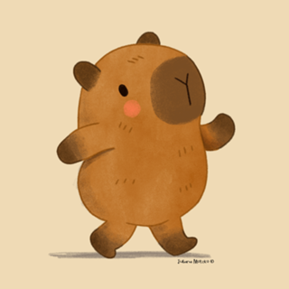 Capivara andando