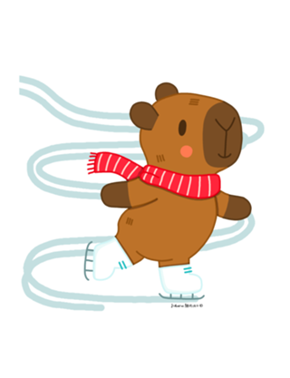 Capivara Patinando