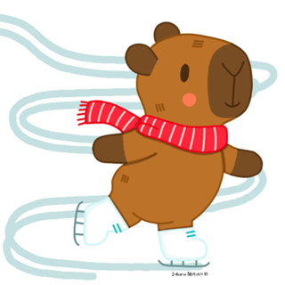 Capivara Patinando