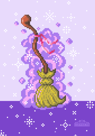 Vassoura Mágica (Pixel Art)