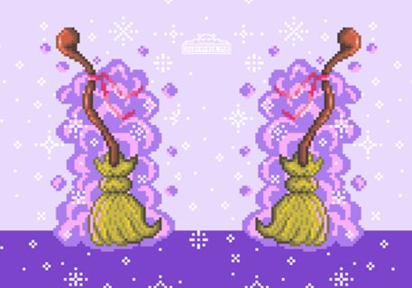 Vassoura Mágica (Pixel Art)