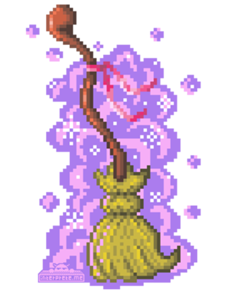 Vassoura Mágica (Pixel Art)