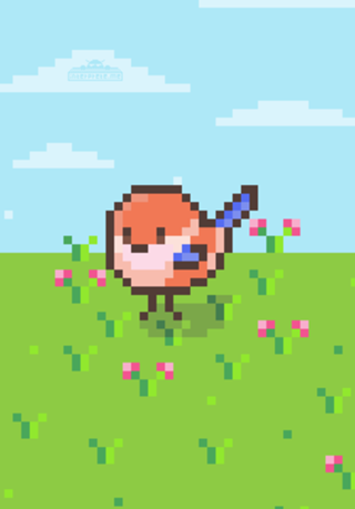 Passarinho Tikinho (Pixel Art)