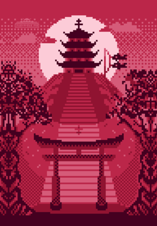 Templo Japonês (Pixel Art)