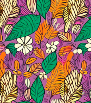 Folhas coloridas I