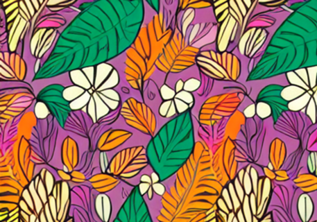 Folhas coloridas I