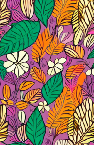 Folhas coloridas I