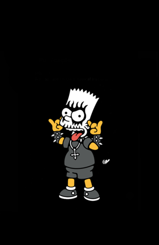 Bart black metal illustration