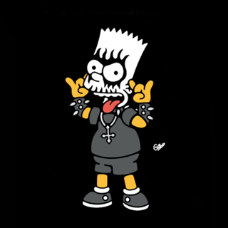 Bart black metal illustration