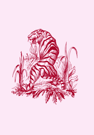 Toile Oriental - Viva Magenta