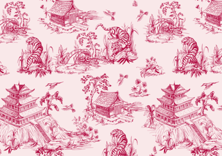 Toile Oriental - Viva Magenta
