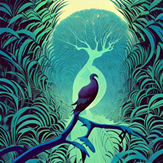 Pintura Pássaro Mágico