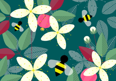 Bee Happy - Blue