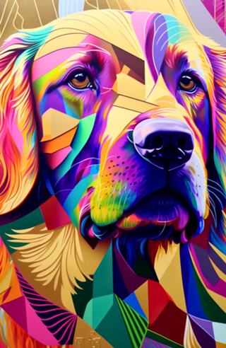 Golden Retriever - Pop Art Deco