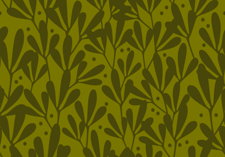 Algas em verde