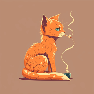 Smoking cat