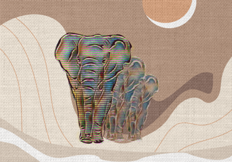 Elefante na Savana