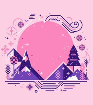 Paisagem rosa