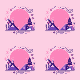 Paisagem rosa
