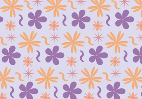 Flores fofas fundo claro